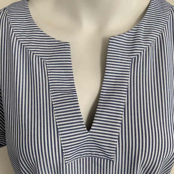 Vineyard Vines Blue White Striped Harbor Belted Tunic S - Picture 11 of 15